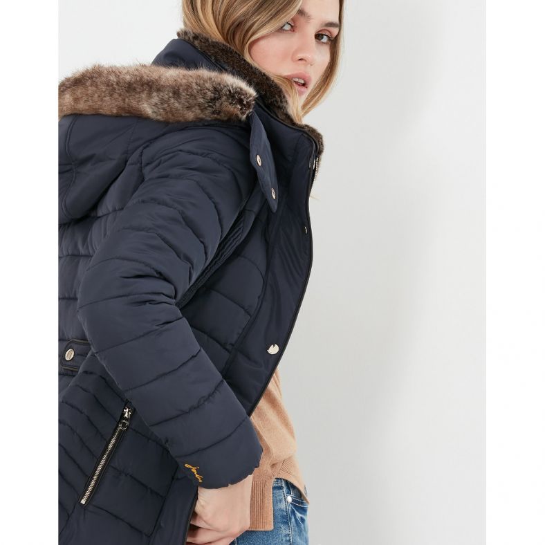 Joules Womens Gosway Warm Padded Water Resistant Coat Outdoor Look