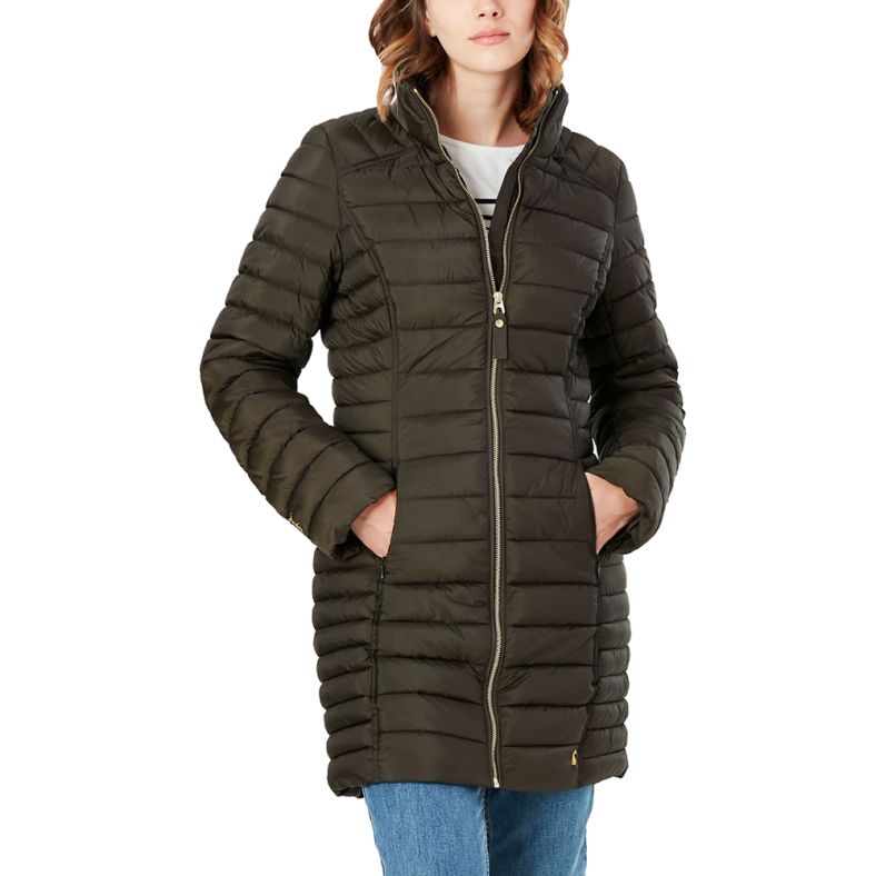 Buy Joules Canterbury Long Green Padded Coat from the Joules online shop