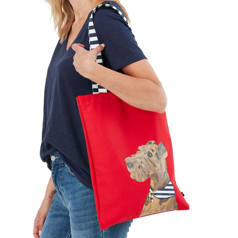 Joules Womens Lulu Shopper Printed Canvas Tote Bag Outdoor Look