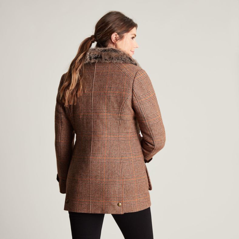 Joules Womens Fieldcoat Luxe Padded Tweed County Jacket Outdoor Look