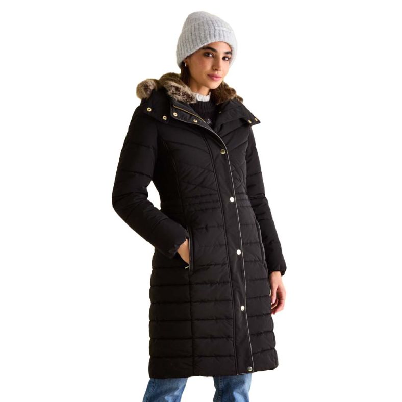 Joules Womens Cherington Showerproof Longline Padded Coat