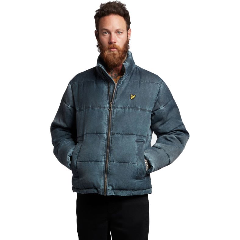 Lyle Scott Mens Funnelled Puffer Padded Warm Jacket Outdoor Look