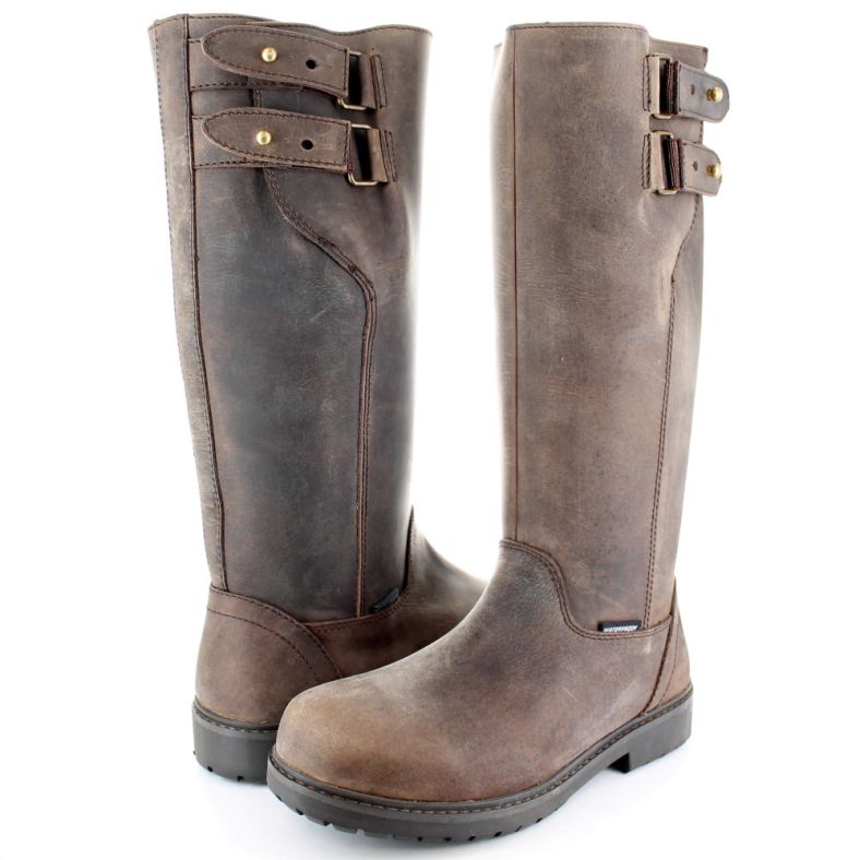 ladies waterproof leather country boots