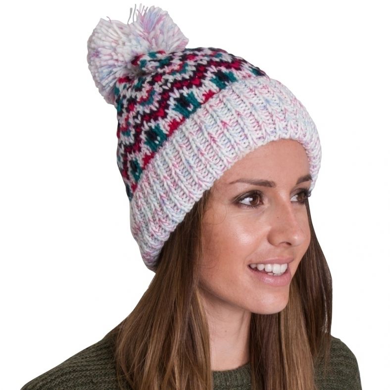 Outdoor Look Womens Ladies Oban Warm Knitted Pom Winter Beanie Ski Hat Outdoor Look