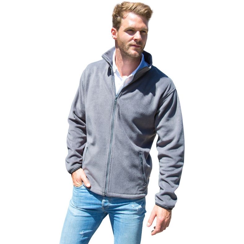 Outdoor Look Mens Ossa Core Fitted Full Zip Fleece Jacket Outdoor Look