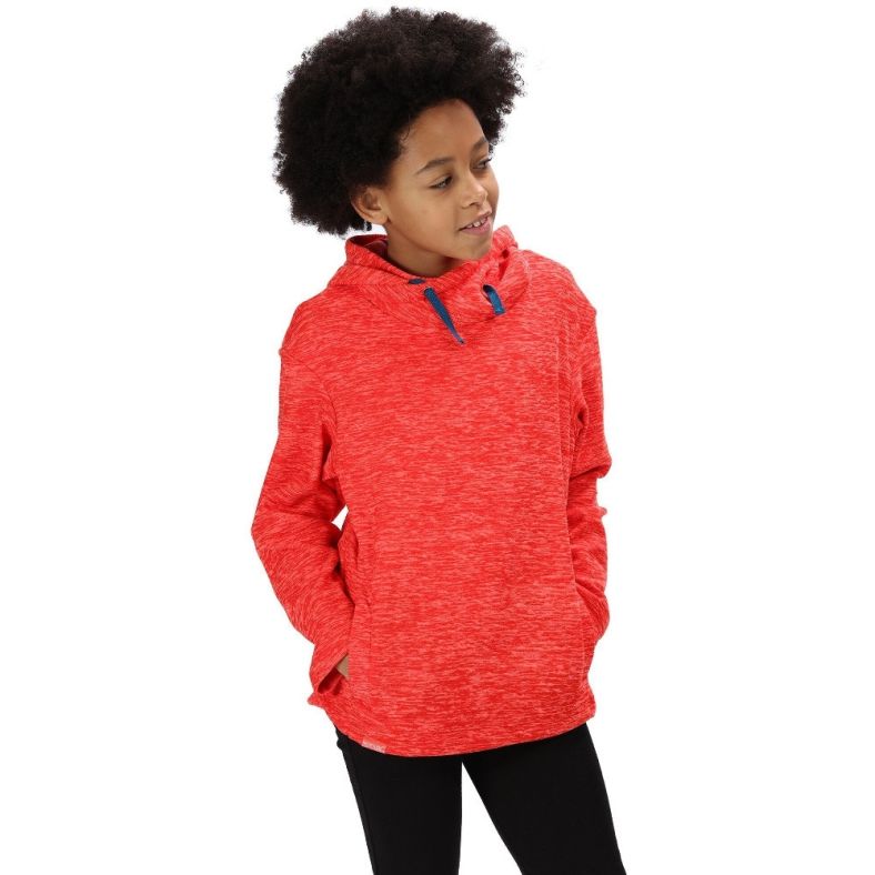 Regatta Boys Kacie Stripe Fleece Cowl Neck Sweater Hoodie Outdoor Look
