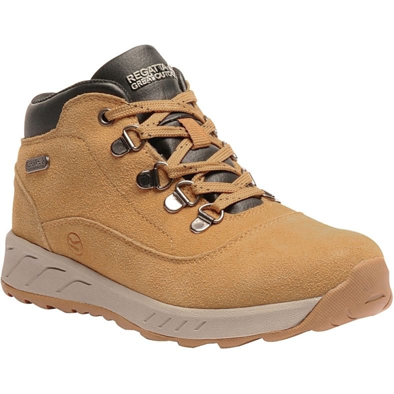 Regatta Boys Girls Grimshaw Suede Mid Waterproof Walking Boots