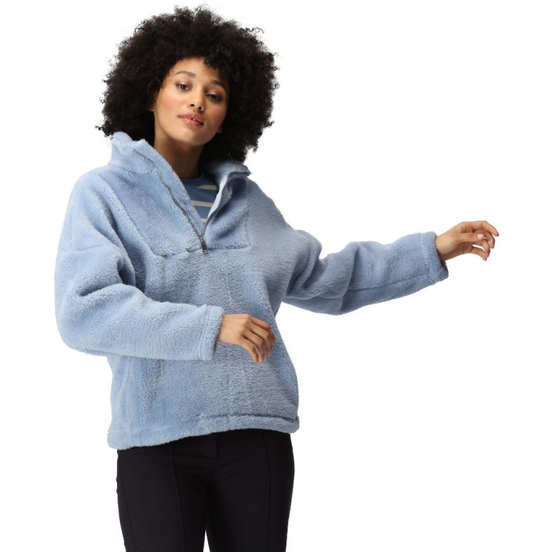 Regatta Womens Zeeke Half Zip Sherpa Fleece Sweater Outdoor Look