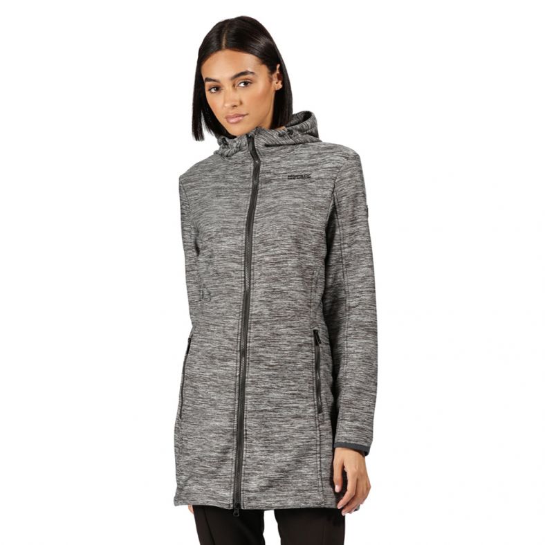 ladies longline fleece jacket