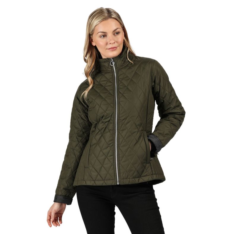 Regatta Womens Charna Water Repellent Micro Poplin Fabric Thermoguard Insulation Back Vents With Stud Fastening Jacket Jacket 