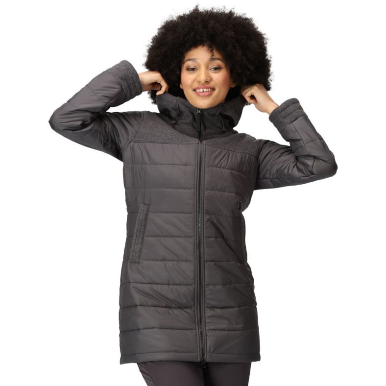 Regatta Womens Melanite Padded Insulated Hooded Jacket Coat | Outdoor Look