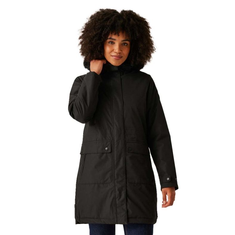 Womens black parka 2025