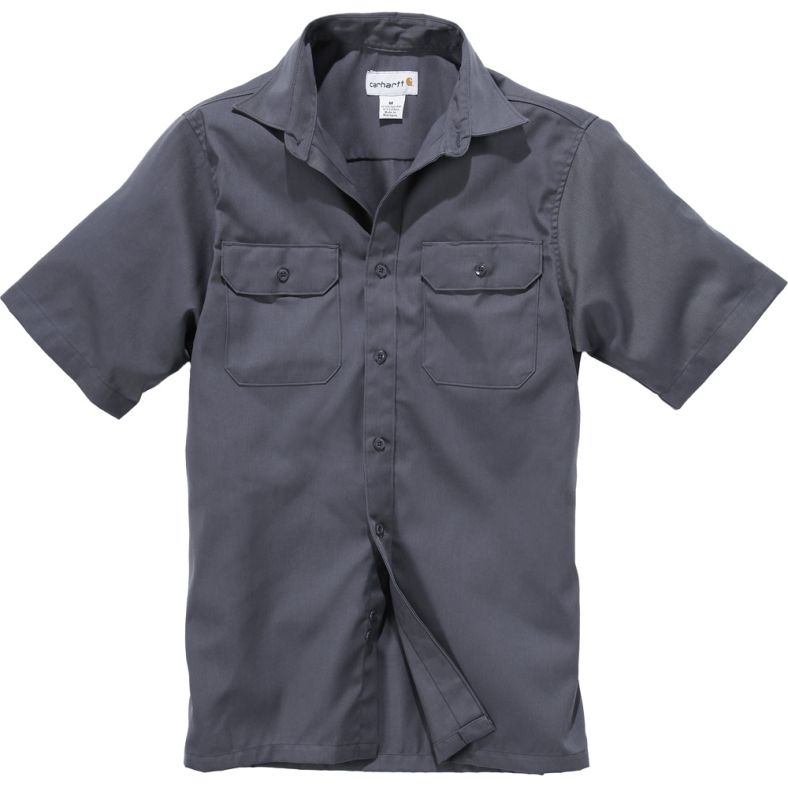 mens poly cotton short sleeve shirts