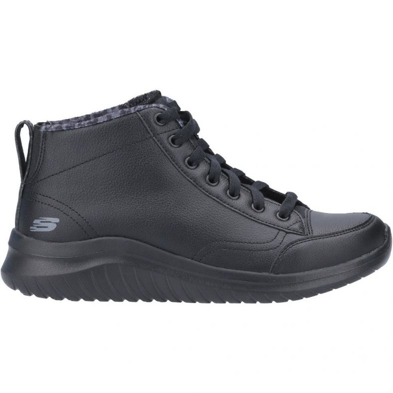 skechers black lace up boots