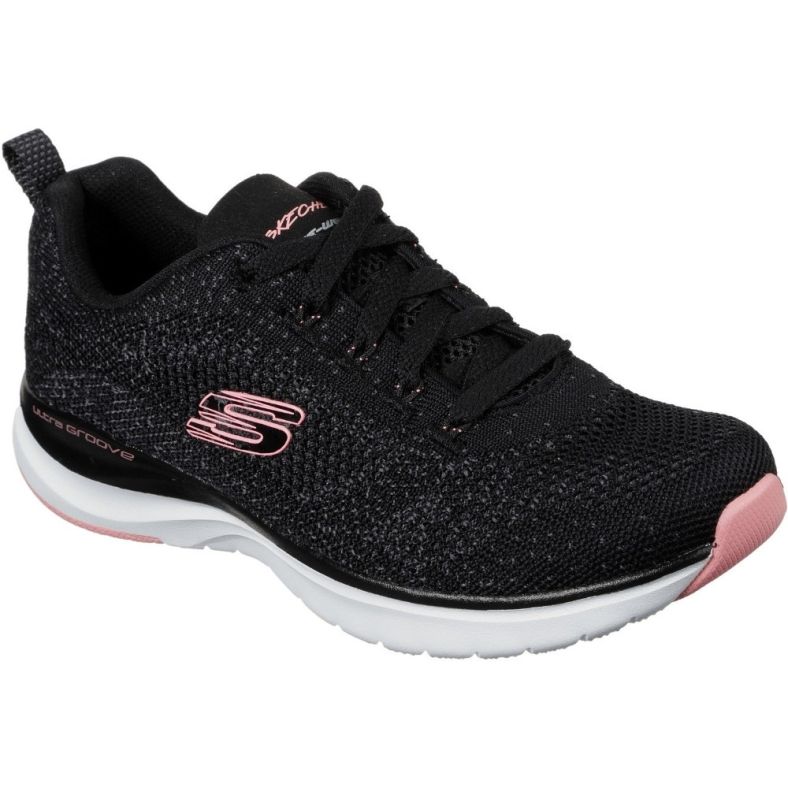 Skechers Womens Ultra Groove Lace Up Knitted Sports Trainers | Outdoor Look