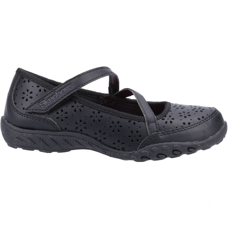 Skechers Girls Breathe Easy Playground Poppies School Shoes Outdoor Look