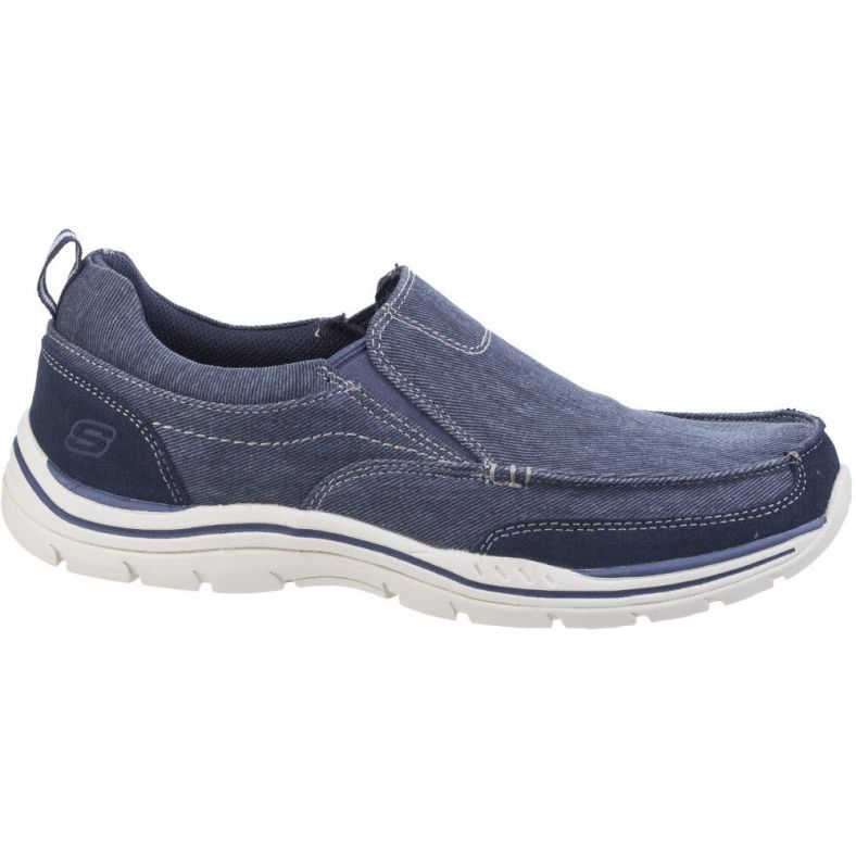 Skechers men's best sale canvas slip ons