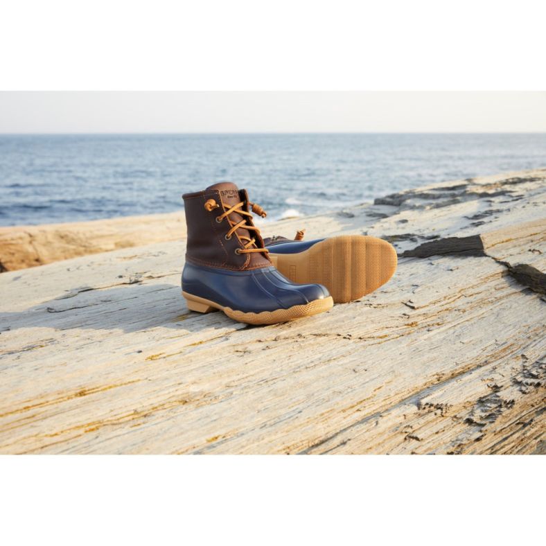 Sperry Womens Saltwater Duck Weather Rain Boots Outdoor Look
