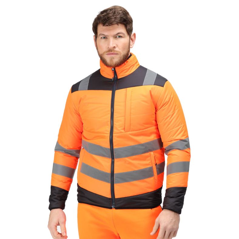 Regatta Professional Mens Hi Vis Reflective Thermal Jacket