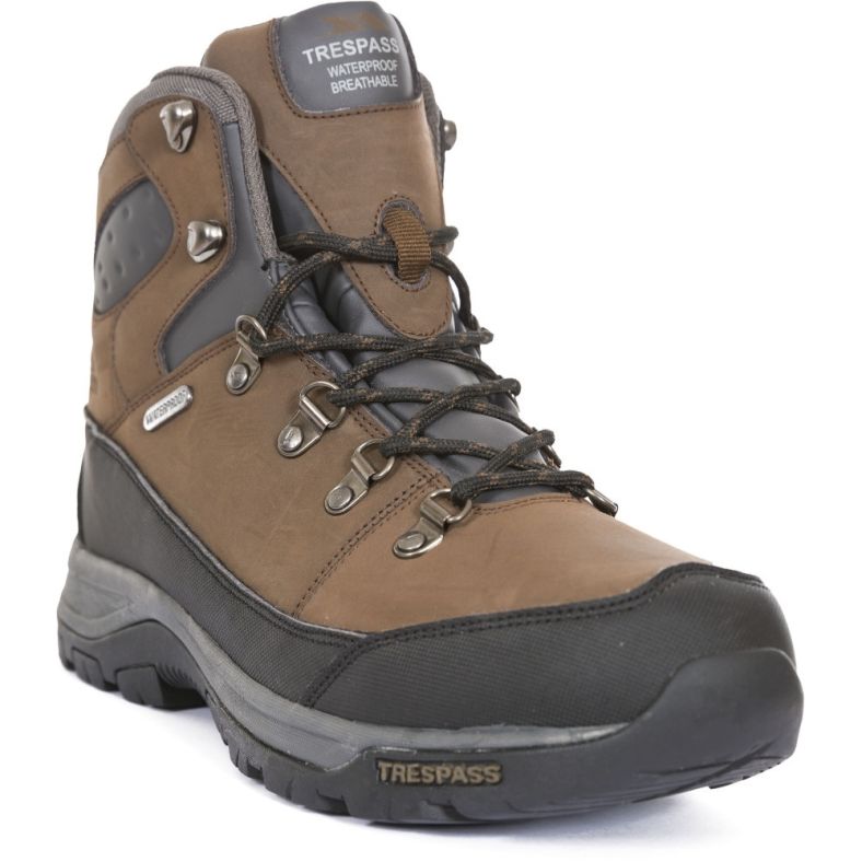 trespass leather walking boots