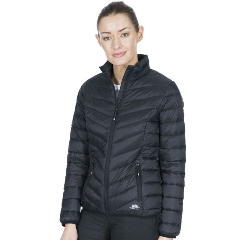 Womens padded packaway jacket top