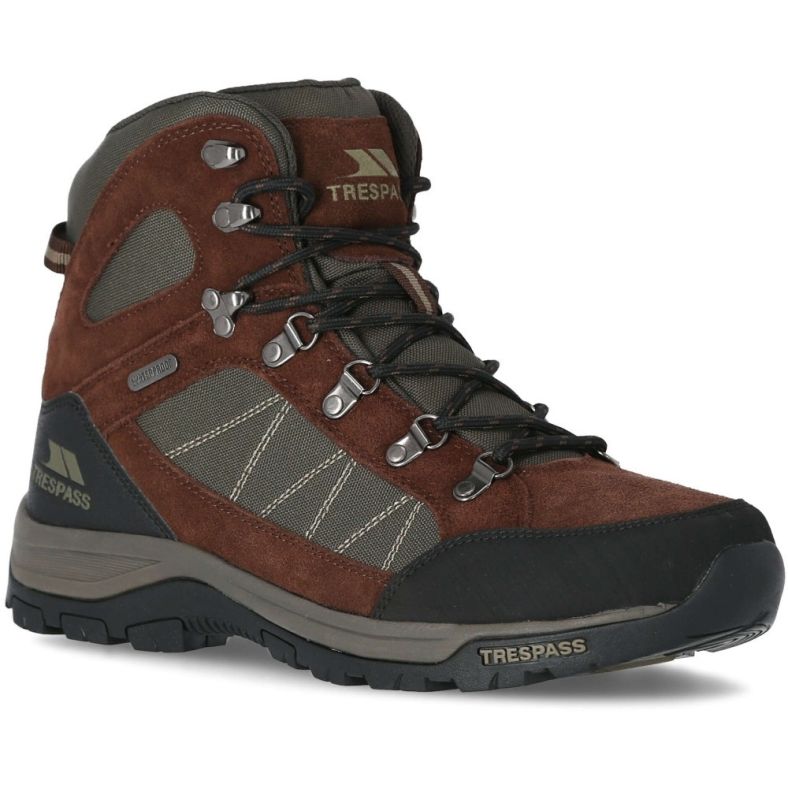 Trespass Mens Chavez Waterproof Mid Cut Walking Boots Outdoor Look