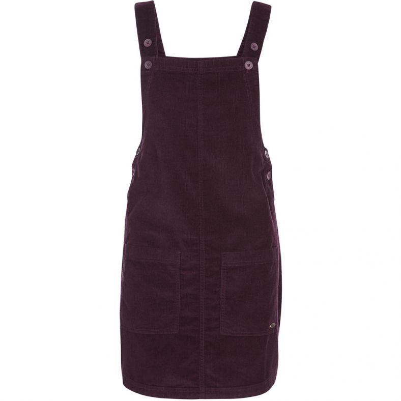 Trespass Womens Twirl Patch Pocket Corduroy Pinafore Dress Outdoor Look