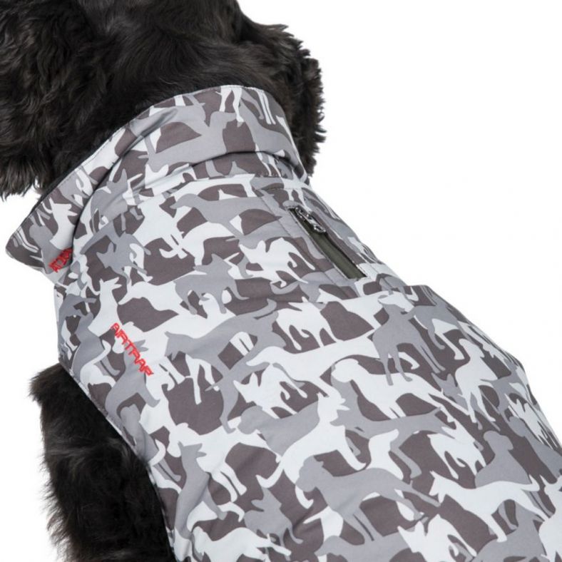 Trespass Trespaws Charly Waterproof Windproof Printed Dog Rain Coat Outdoor Look
