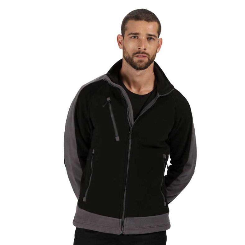 Regatta Mens Contrast Quick Dry Workwear Fleece Jacket Outdoor Look