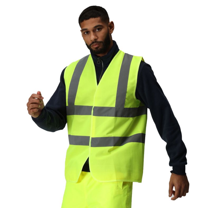 Regatta Professional Mens Hi Vis Reflective Waistcoat Vest Outdoor Look