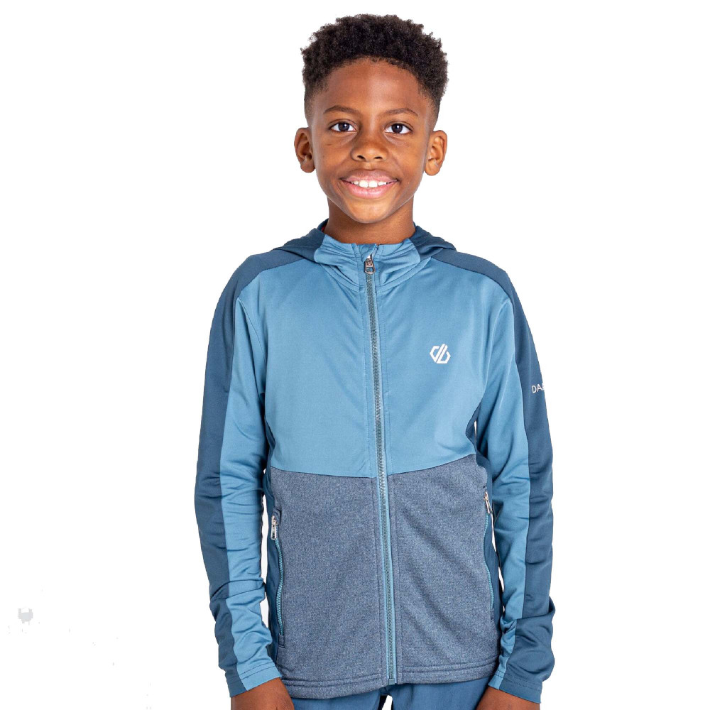 Dare 2B Boys Hastily Core Stretch Quick Dry Full Zip Hoodie 9-10 Years - Chest 69-73cm (Height 135-140cm)