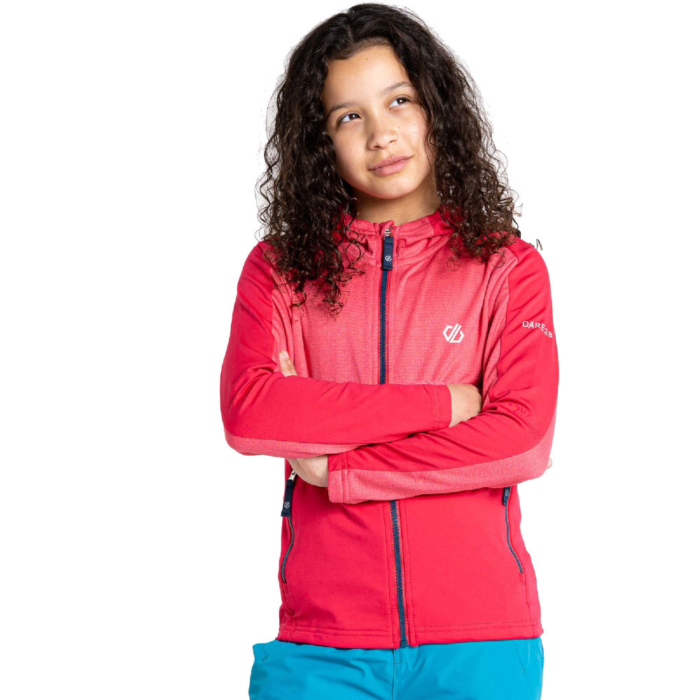 Dare 2B Girls Hastily Core Stretch Quick Dry Full Zip Hoodie 5-6 Years - Chest 59-61cm (Height 110-116cm)