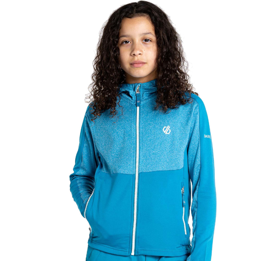 Dare 2B Girls Hastily Core Stretch Quick Dry Full Zip Hoodie 5-6 Years - Chest 59-61cm (Height 110-116cm)