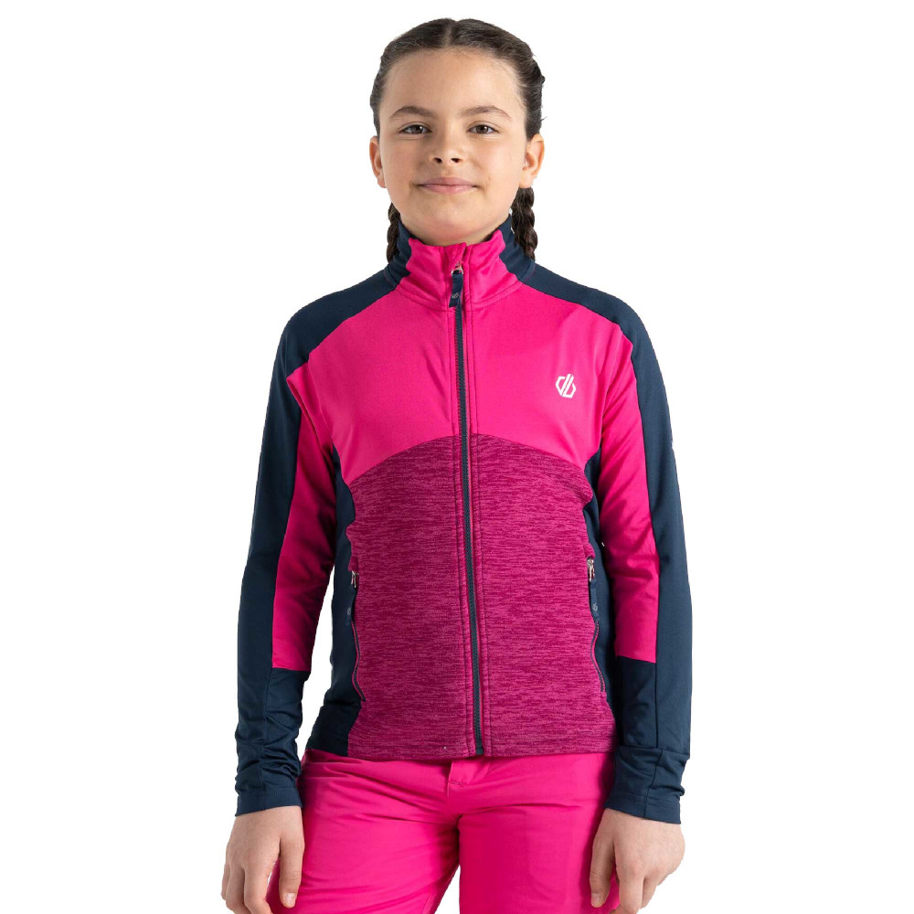 Dare 2B Girls Exception Core Stretch Full Zip Hoodie 3-4 Years - Chest 55-57cm (Height 98-104cm)