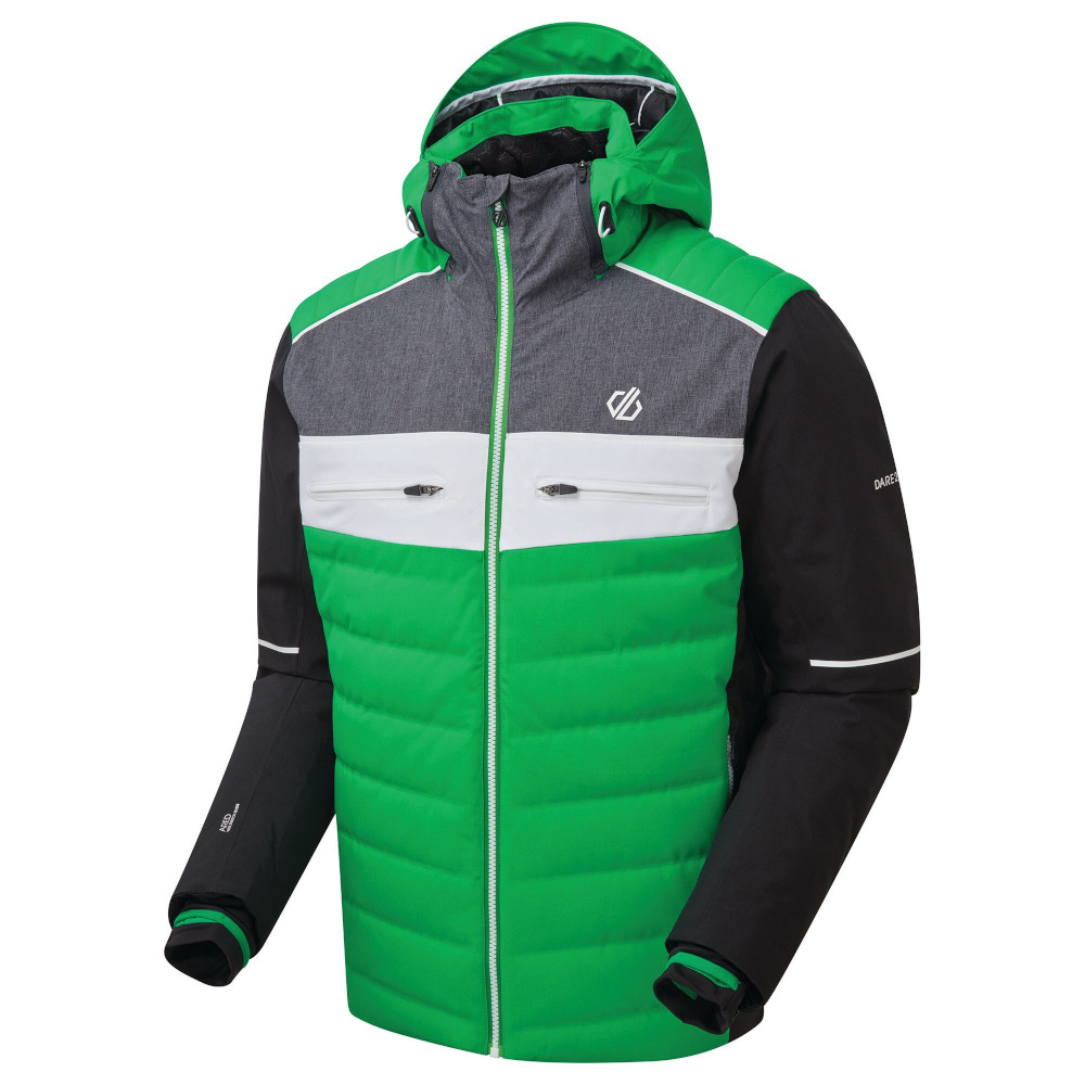Green Vivid Dare 2B Men's Cipher Waterproof Insulated Hooded Ski Jacket 
