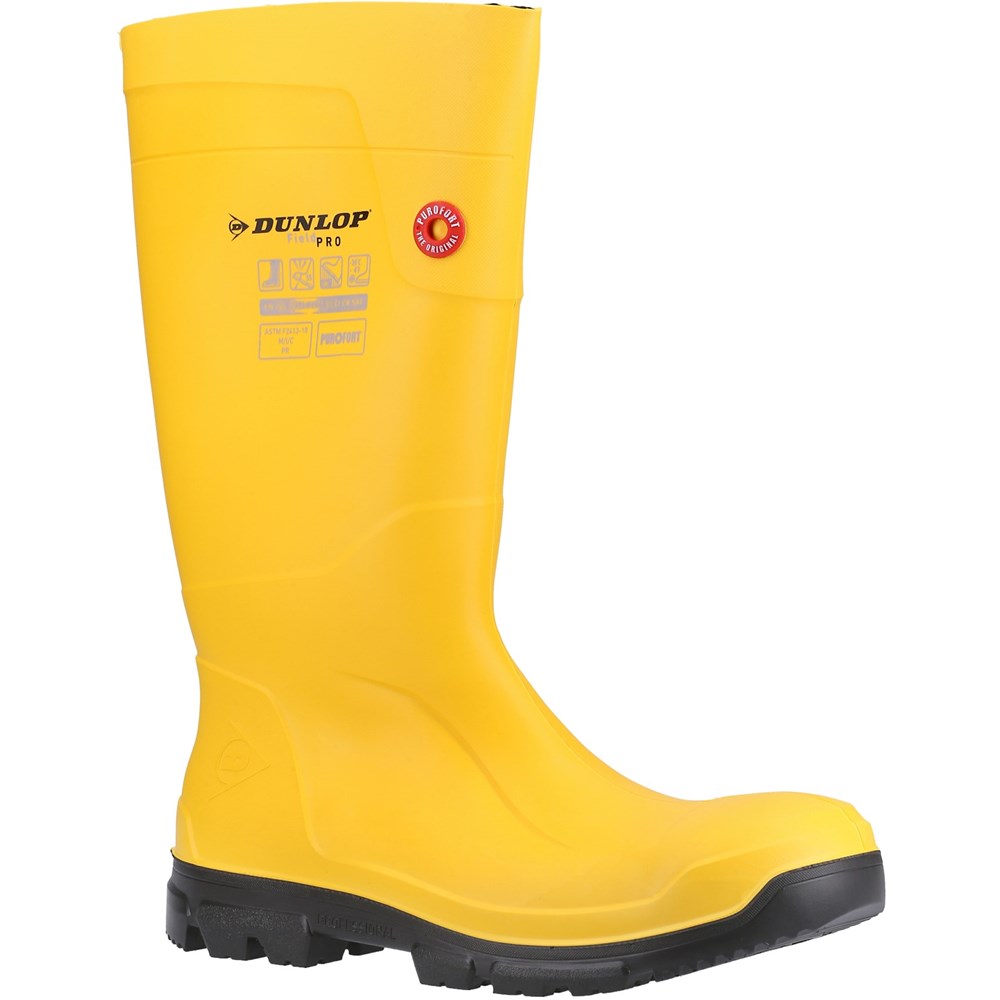 Dunlop Mens Purofort Field Pro Full Safety Wellington Boots UK Size 10.5 (EU 45)