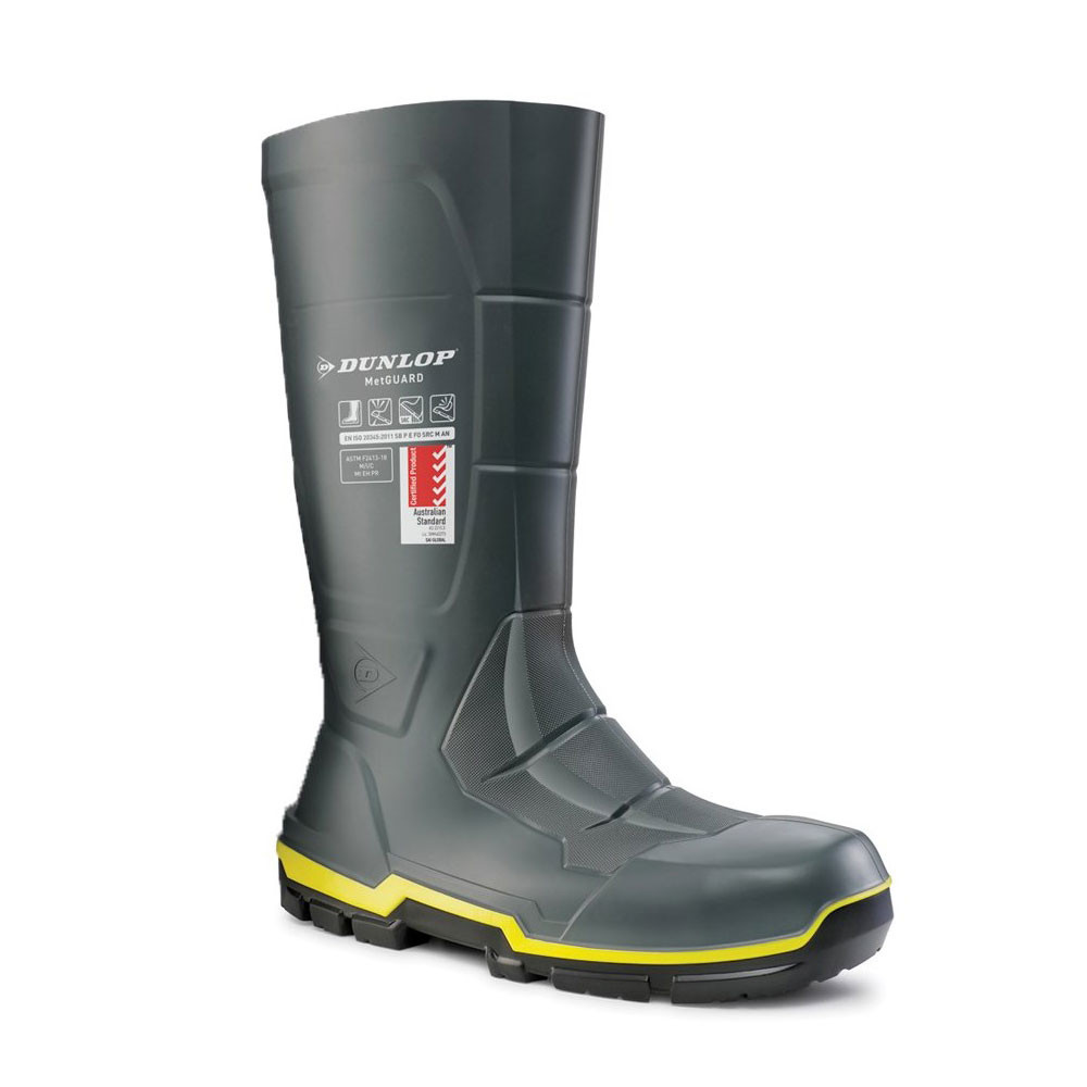 Dunlop Mens MetGUARD Full Safety Wellington Boots UK Size 14 (EU 49)