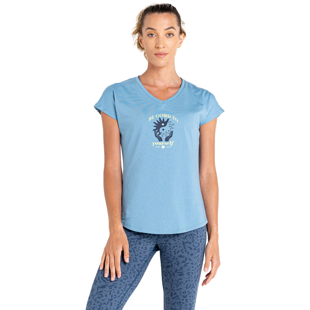 Dare 2B Womens Finite Graphic V Neck T Shirt 10 - Bust 34’ (86cm)