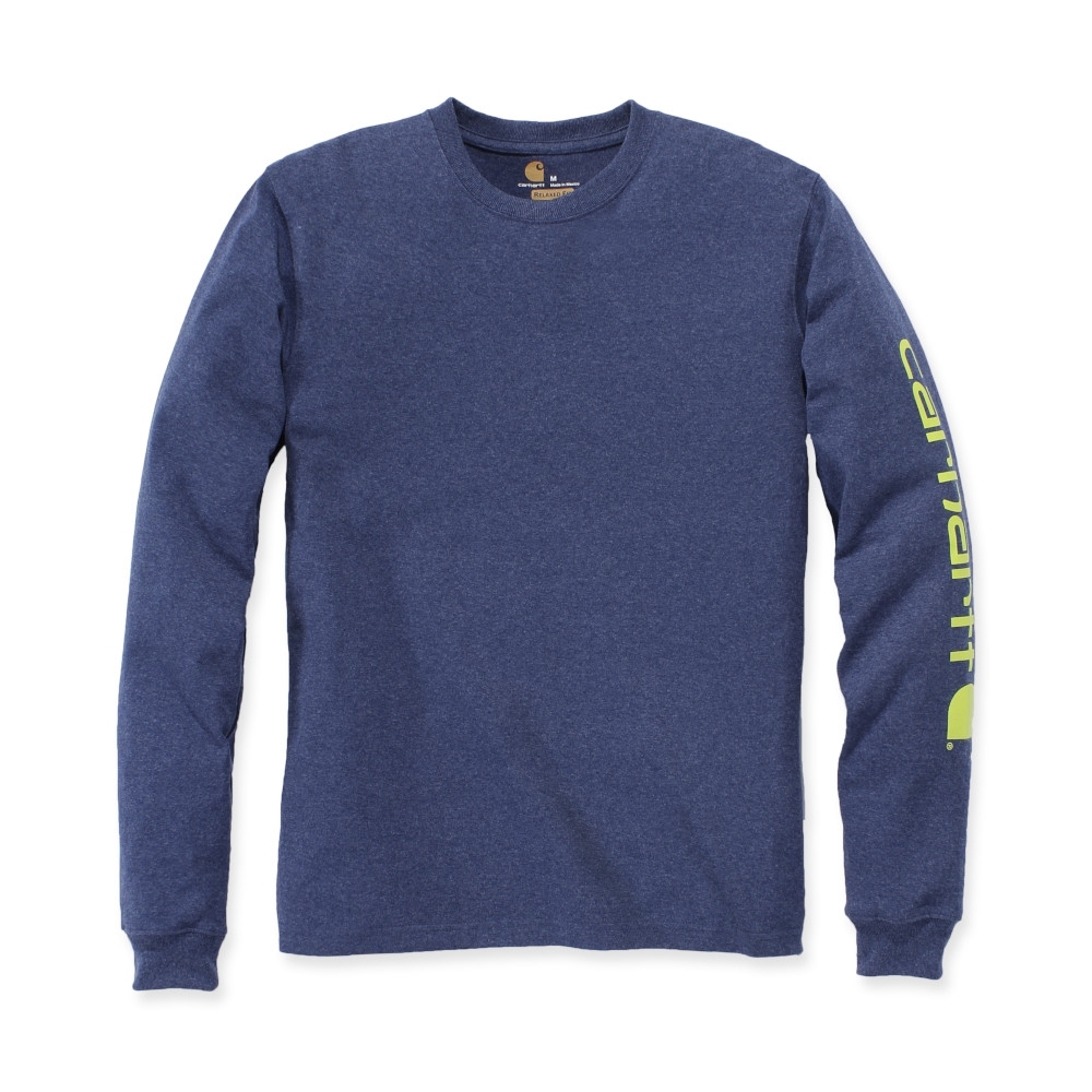 Carhartt Mens Long Sleeve Rib Knit Crew Neck Signature Logo T-Shirt XL - Chest 46-48’ (117-122cm)