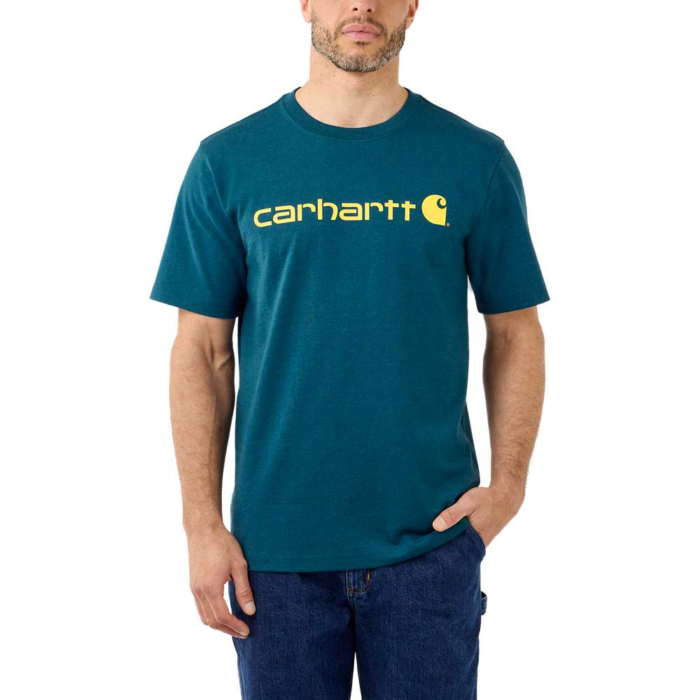 Carhartt Mens Core Logo Graphic Cotton Short Sleeve T-Shirt L - Chest 42-44’ (107-112cm)