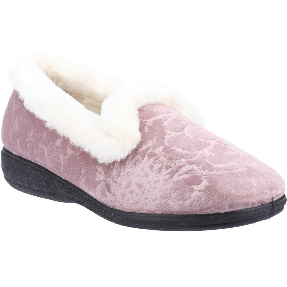 Fleet & Foster Womens Adelaide Velour Memory Foam Slippers UK Size 4 (EU 37)
