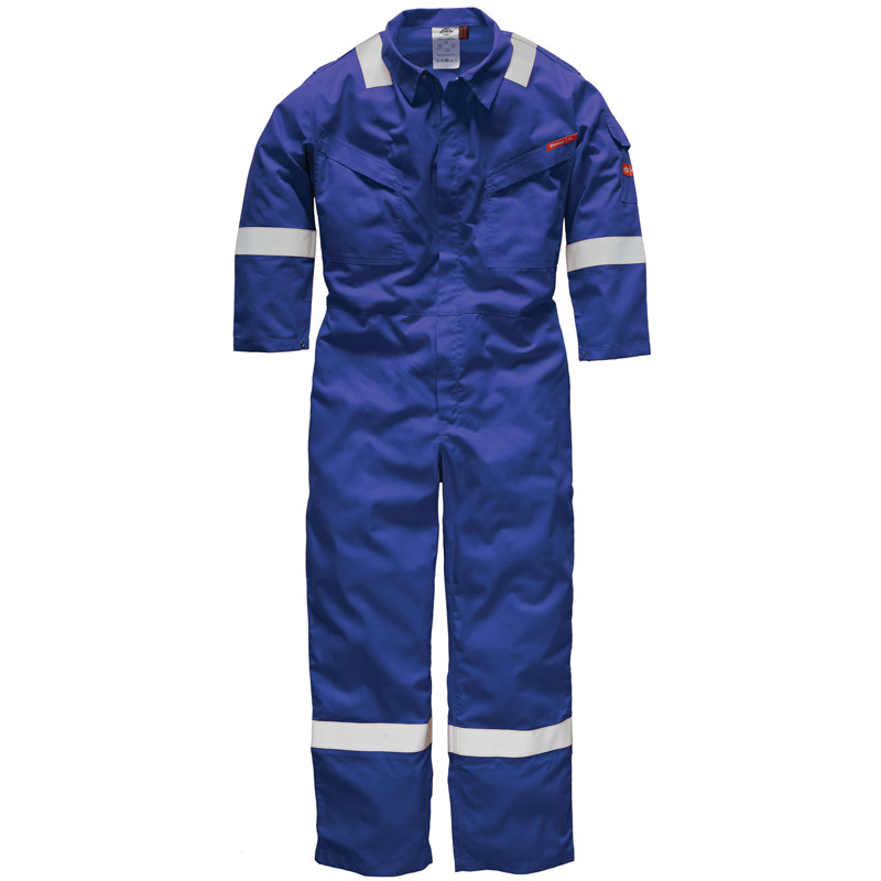 Dickies Mens Workwear Lightweight Pyro Coverall 220 Blue FR5401RO