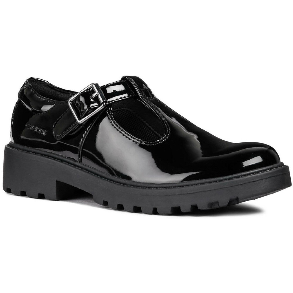 Geox Girls J Casey G. E Buckle Leather Mary Jane Shoes UK Size 1.5 (EU 34)