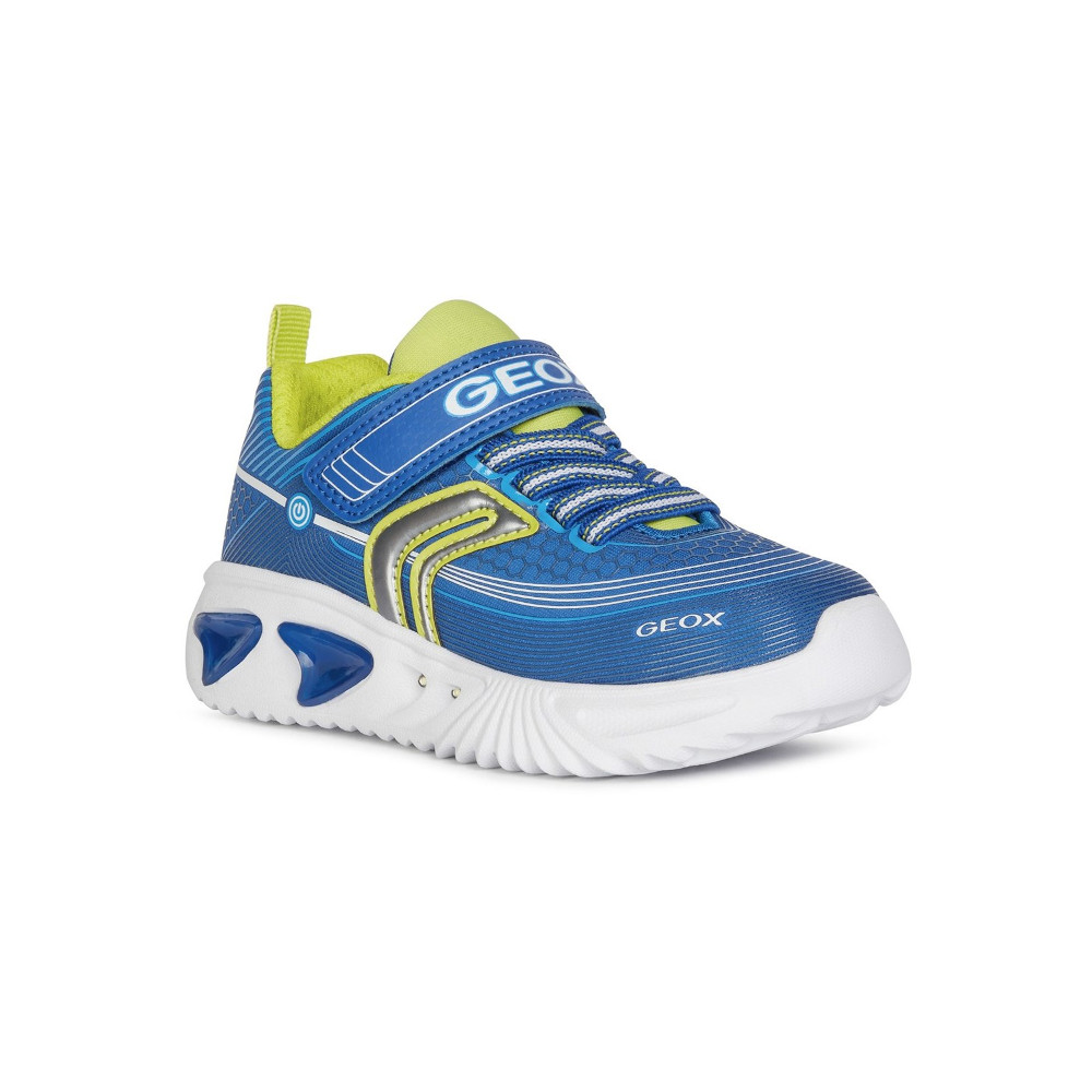 Geox Boys Assister Light Up Lace Up Trainers UK Size 1 (EU 33)