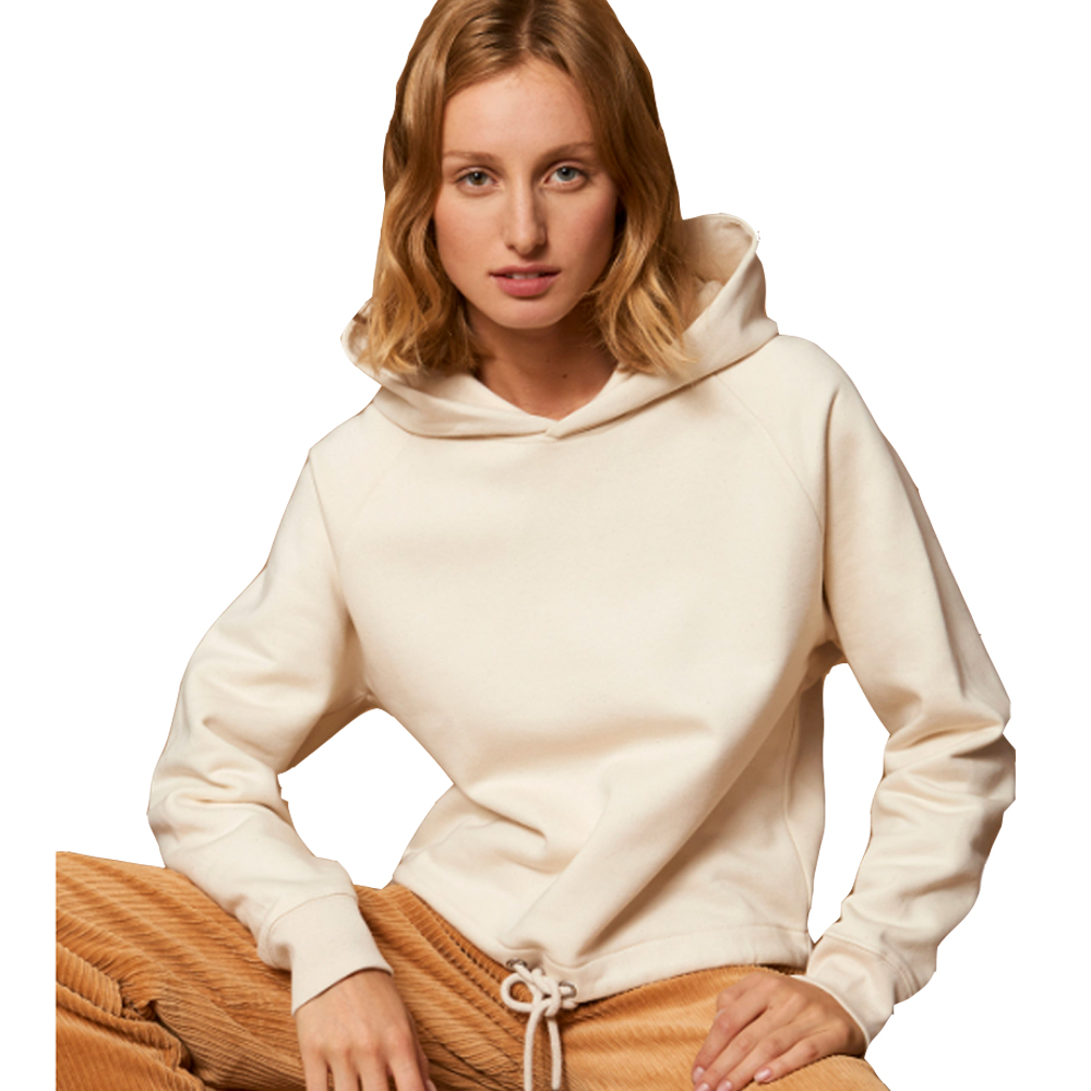 greenT Womens Organic Bower Cropped Raglan Sweater Hoodie S- UK Size 10