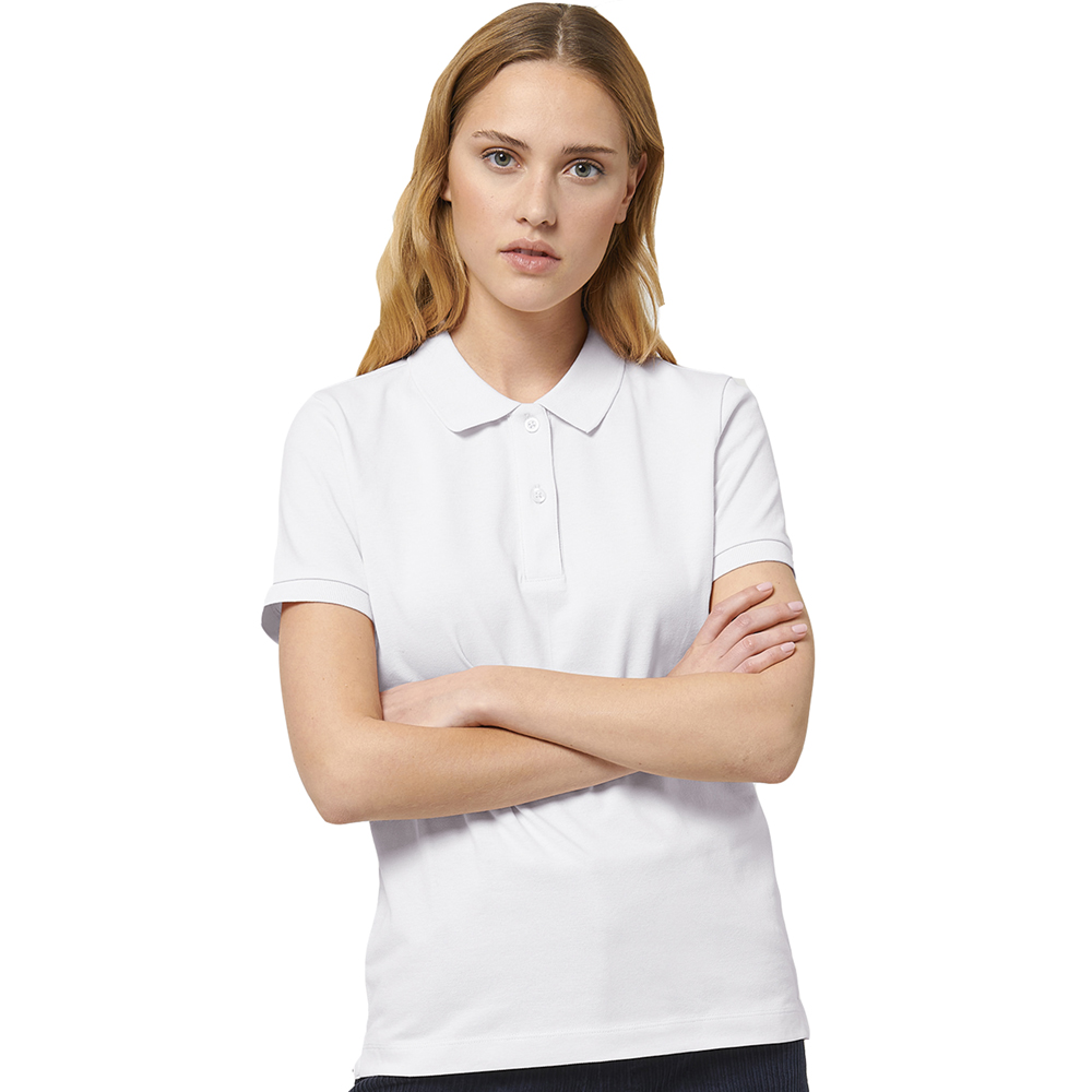 greenT Womens Organic Cotton Elliser Fitted Pique Polo Shirt XS- UK 8