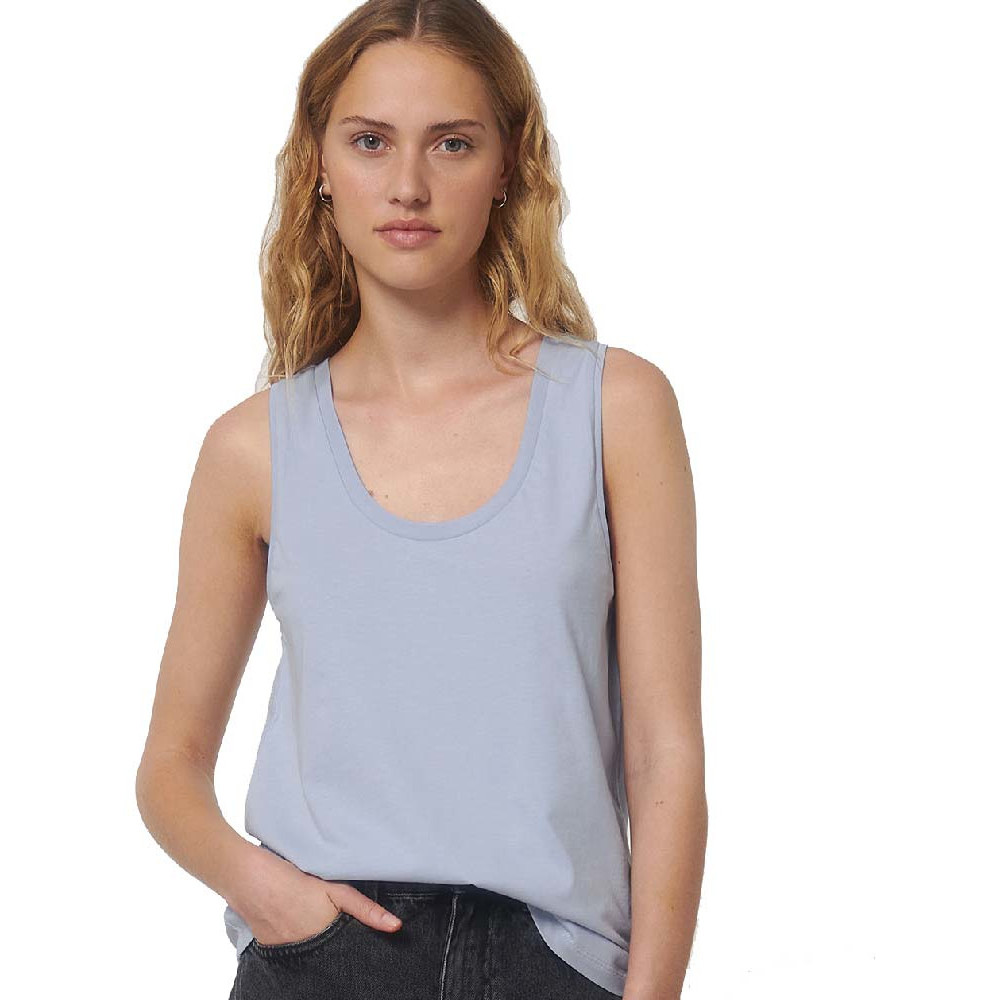 greenT Womens Organic Cotton Minter Sleeveless Vest Top XS- UK 8