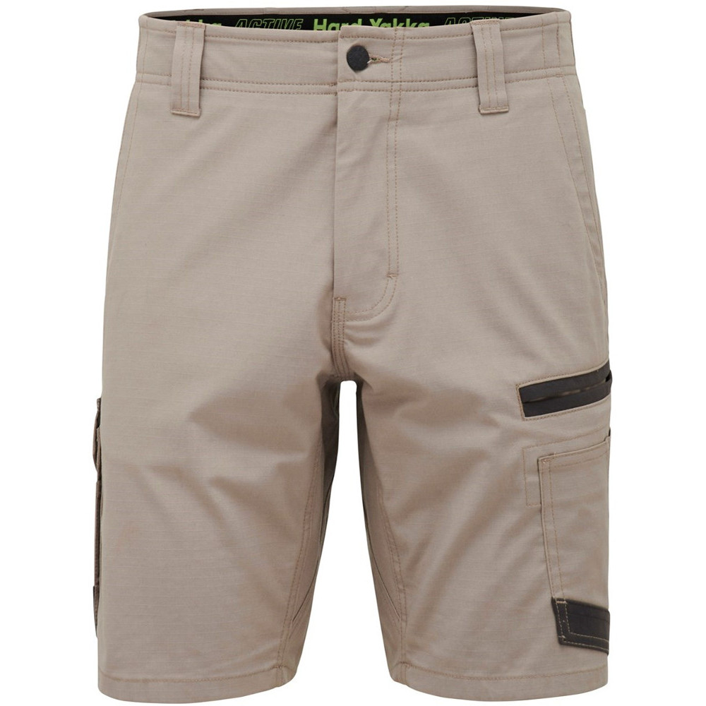 Product image of Hard Yakka Mens Raptor Active Fit Mid Length Work Shorts 32R- Waist 32', Inside Leg 32'