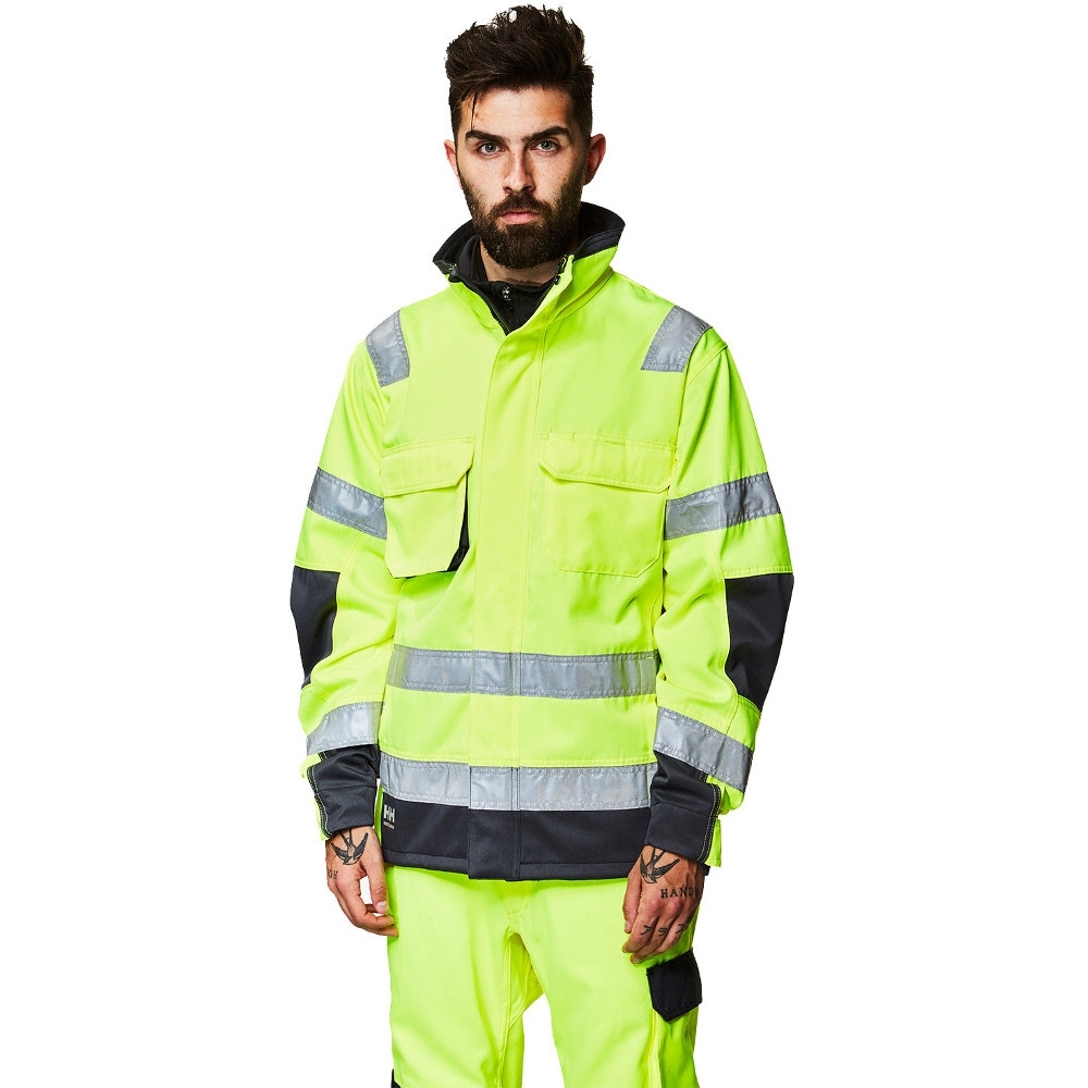 Helly Hansen Mens Alna Durable High-Vis Construction Workwear Jacket M - Chest 39’