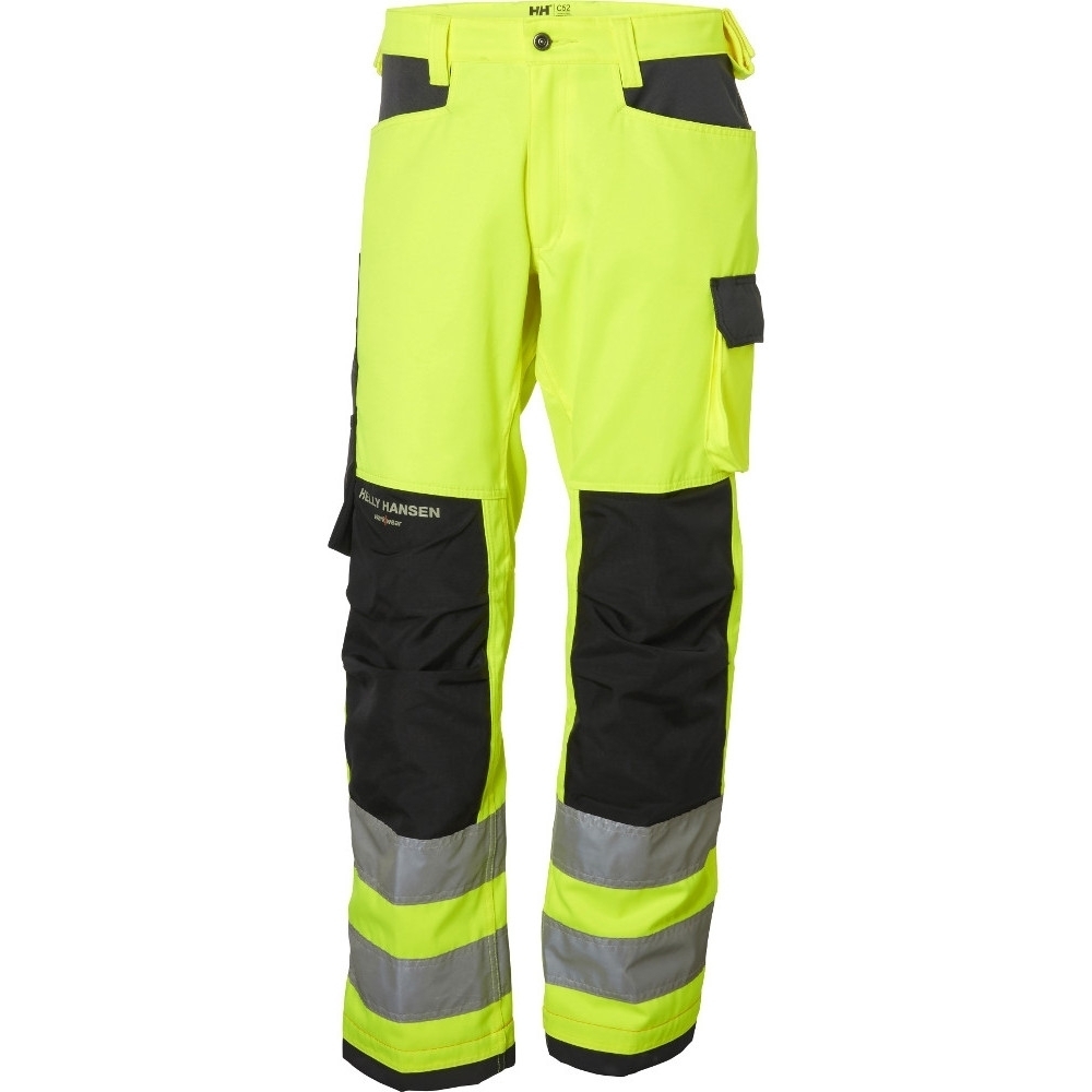 Helly Hansen Mens Alna Durable Reinforced Hi-Vis Workwear Trousers D104 - Waist 39’, InsIde Leg 44’